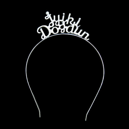 İyiki Doğdun Gümüş Renkli Metal Taç