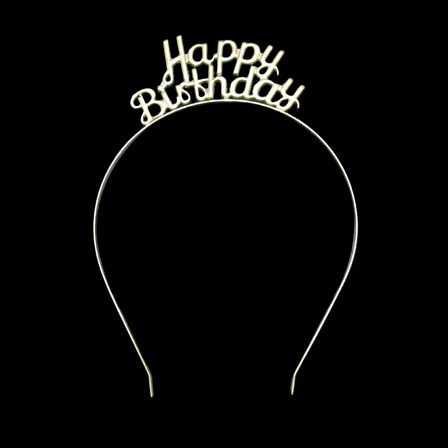 Happy Birthday Altın Renkli Metal Taç