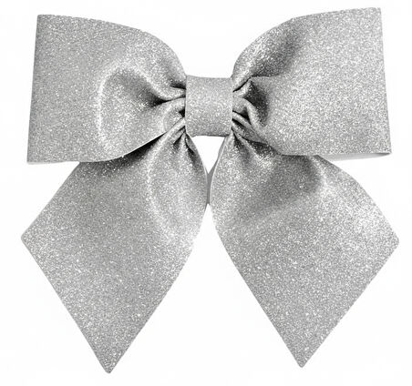 25×25 cm Gümüş Simli Eva Fiyonk – Büyük Boy Yılbaşı Ağaç ve Dekor Süsleme Modeli