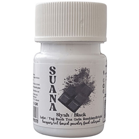 Siyah Lake/Yağ Bazlı Toz Gıda Boyası - Çikolata Boyası 5 gr
