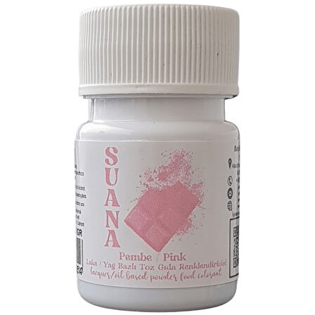 Pembe Lake/Yağ Bazlı Toz Gıda Boyası - Çikolata Boyası 7 gr