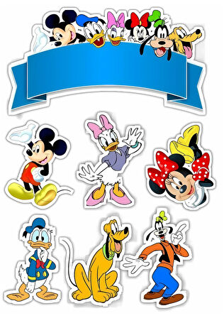 Disney Yenilebilir Cupcake ve Pasta Resim Baskı