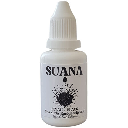 Suana Sıvı Gıda Boyası 20 ml Siyah