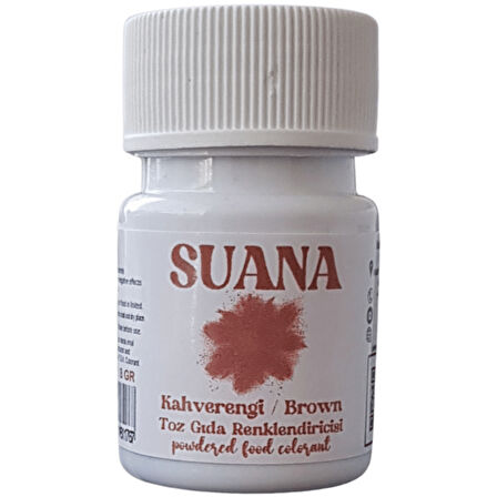 Suana Su Bazlı Toz Gıda Boyası 8 gr Kahverengi