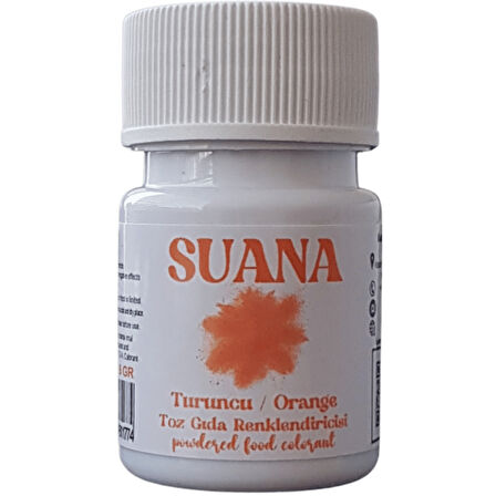 Suana Su Bazlı Toz Gıda Boyası 8 gr Turuncu