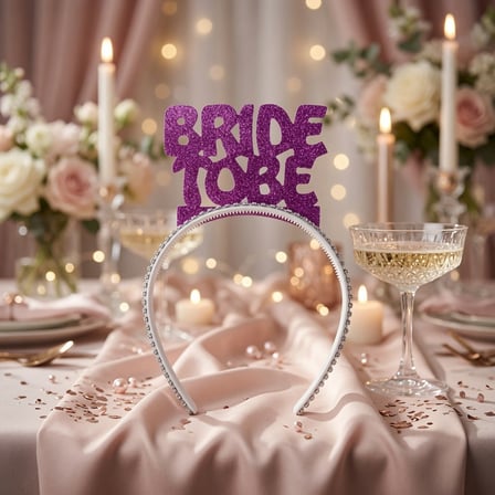 Taç Eva Bride To Be Mor Simli Taşlı Bekarlığa Veda Partisi Gelin Tacı Saç Aksesuarı