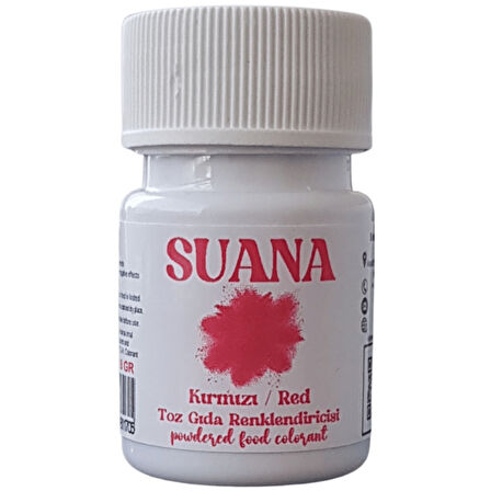 Suana Su Bazlı Toz Gıda Boyası 8 gr Kırmızı