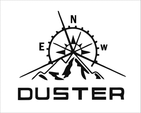 Sticker Usta Off Road Duster 4x4 Offroad Sticker 00873 Siyah 30 x 36 cm