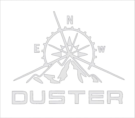 Sticker Usta Off Road Duster 4x4 Offroad Sticker 00873 Siyah 30 x 36 cm