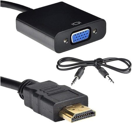 4488 Hdmı To Vga Ses Destekli Monitör Dönüştürücü Kablo Çevirici Adaptör