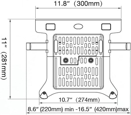 Ergoflex NB FP-2 Ergonomic Monitör Kolları için 10"-17" Uyumlu Vesa Montaj Laptop Aparatı