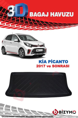 Kia Picanto 2018 ve Sonrası 3D Bagaj Havuzu