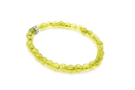 Hakiki Doğal Olivin Peridot Taşı Bileklik 6 Mm