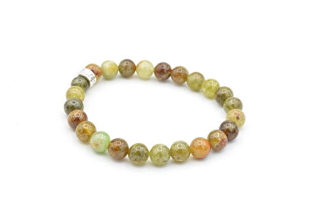 Hakiki Doğal Yeşil Granat Tsavorit Taşı Bileklik 8 Mm