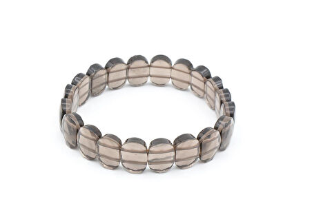 Rolex Model Hakiki Doğal Dumanlı Kuvars Taşı Bileklik