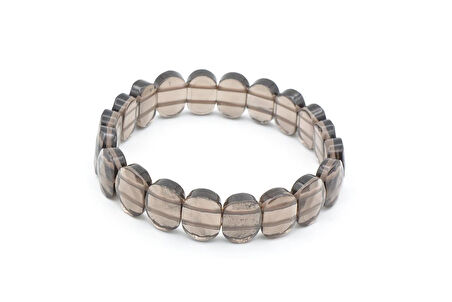 Rolex Model Hakiki Doğal Dumanlı Kuvars Taşı Bileklik