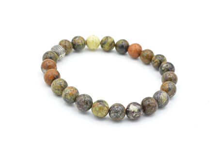 Hakiki Doğal Yeşil Opal Taşı Bileklik 8 Mm