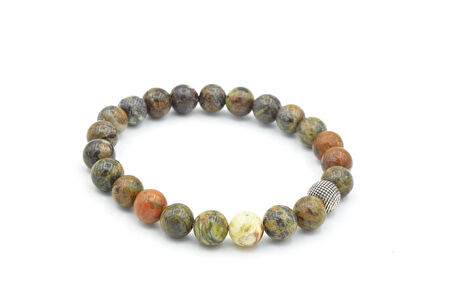 Hakiki Doğal Yeşil Opal Taşı Bileklik 8 Mm