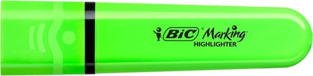 BIC Marking Flat Higlighter Fosforlu Kalem 12'li Kutu, Yeşil Fosforlu Kalem, Su Bazlı, Hızlı Kuruyan Mürekkep