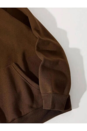 PLZ USE IT Baskılı Kapüşonlu Sweatshirt