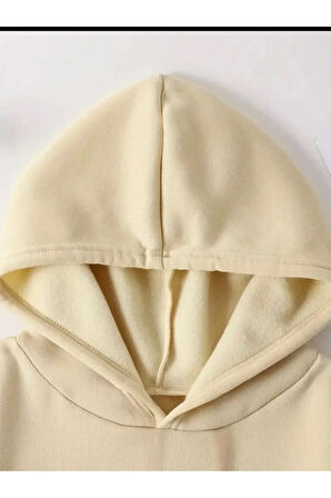 PLZ USE IT Baskılı Kapüşonlu Sweatshirt