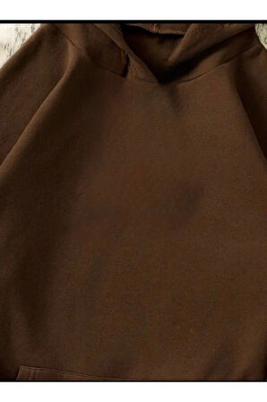 Ayın Evreleri Baskılı Kapüşonlu Sweatshirt