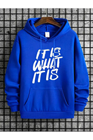 It'is What Baskılı Kapüşonlu Sweatshirt