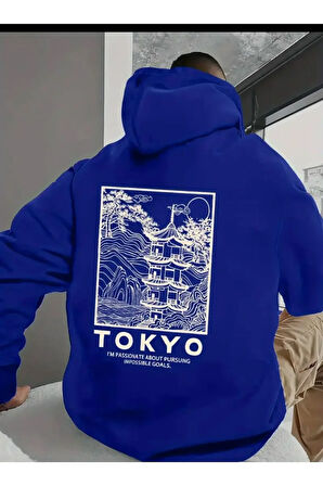 Tokyo Sırt baskılı Kapüşonlu Sweatshirt