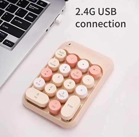 Kablosuz Wıreless Numeric Keypad 18 Tuşlu Sayısal Klavye Numpad