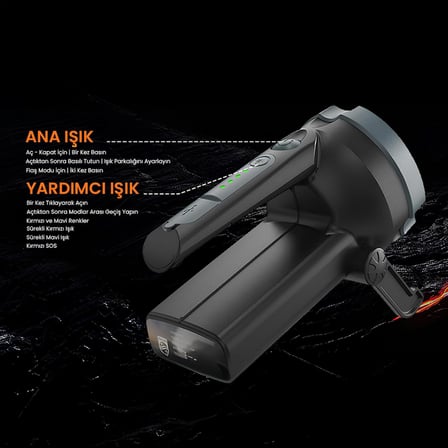Philips SFL3101/93 800 Lümen Şarj Edilebilir Kamp, Dağcılık, Dış Mekan Tripod Ayaklı Projektör Tipi Taşınabilir LED Spotlight El Feneri Siyah