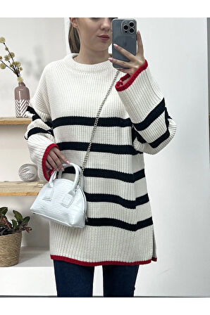 Kroko Suni Deri Mini El Ve Omuz Çantası Beyaz