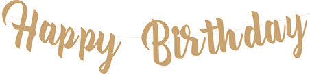 Sütlü Kahve Temalı Happy Birthday Kaligrafi Banner