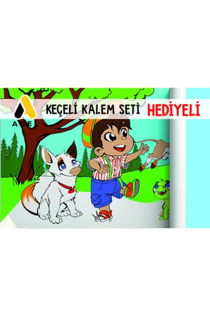 30x120 Boyama Rulosu Yaman Çiftlik Hayatı + Adel 12'li Keçeli Boya Kalemi