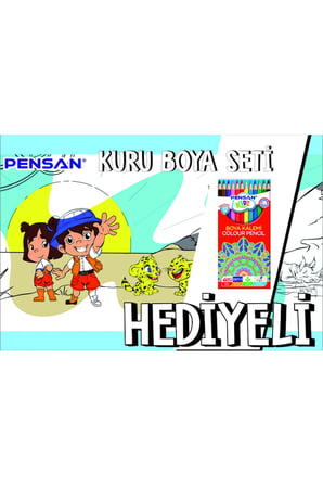 30x120 Boyama Rulosu Yaman Safaride + Pensan 12'li Kuru Boya Kalemi