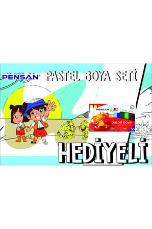 30x120 Boyama Rulosu Yaman Safaride + Pensan 12'li Pastel Boya Kalemi
