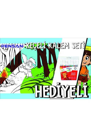 30x120 Boyama Rulosu Yaman Safaride + Adel 12'li Keçeli Boya Kalemi