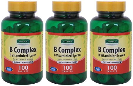 Vitapol Vitamin B Complex 3x100 Tablet B Vitamini Kompleks