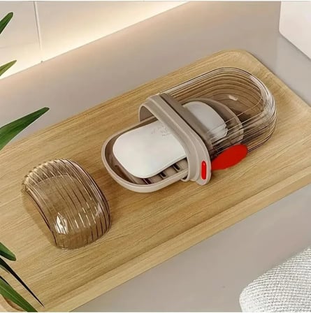 TİNEKE Şeffaf Kutu Şeklinde Plastik Katı Sabunluk Pratik Kullanımlı Hijyenik Banyo Sabun Kabı 1 ADET