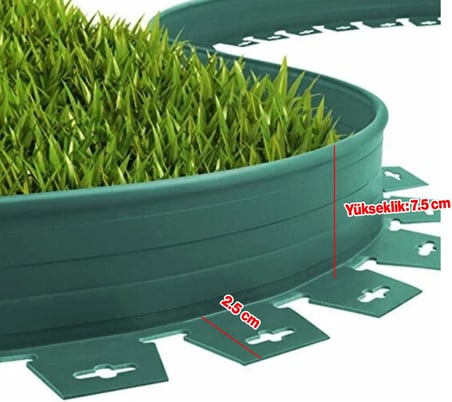 Plastik Çim Ayracı Ayıraç 25 Metre Esnek Peyzaj Bordürü Park Bahçe Çim Bitki Yayılım Önleme Aparatı