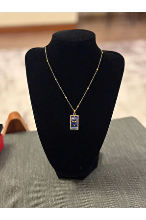 GOLD RENK ÇELİK TAROT KOLYE