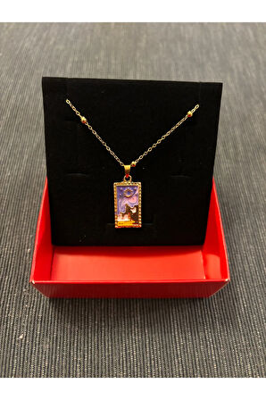GOLD RENK ÇELİK TAROT KOLYE