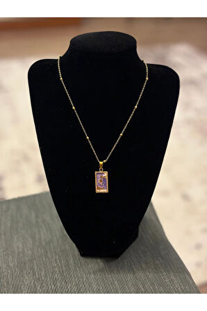 GOLD RENK ÇELİK TAROT KOLYE