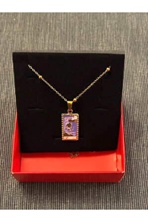 GOLD RENK ÇELİK TAROT KOLYE