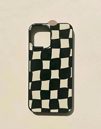 İPHONE 16 PRO MAX UYUMLU DAMA DESENLİ SİLİKON KILIF