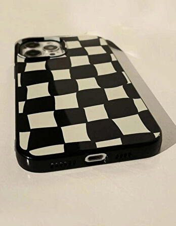 İPHONE 13 UYUMLU DAMA DESENLİ SİLİKON KILIF