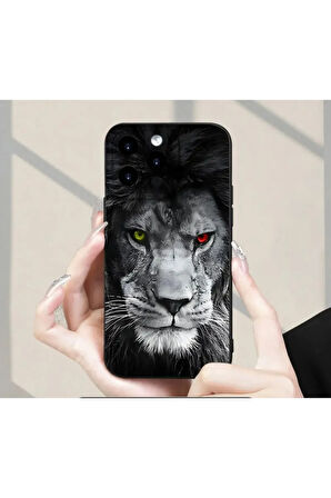 İPHONE 15 PLUS UYUMLU ASLANLI ESNEK SİLİKON KILIF