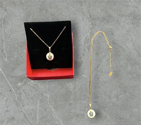 GOLD RENK KAPLUMBAĞA UÇLU ÇELİK KOLYE