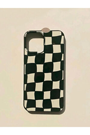 İPHONE 15 UYUMLU DAMA DESENLİ SİLİKON KILIF