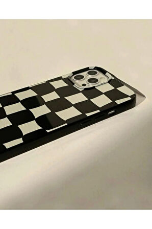 İPHONE 15 UYUMLU DAMA DESENLİ SİLİKON KILIF