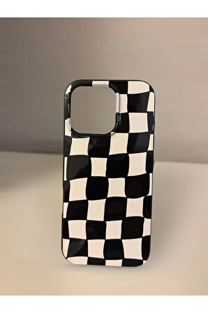 İPHONE 16 PRO UYUMLU DAMA DESENLİ SİLİKON KILIF